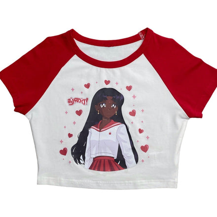 ANIME GIRL CROP TEE